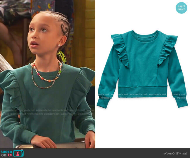 Thereabouts Round Neck Long Sleeve Sweatshirt worn by Alice Baxter (Mykal-Michelle Harris) on Ravens Home