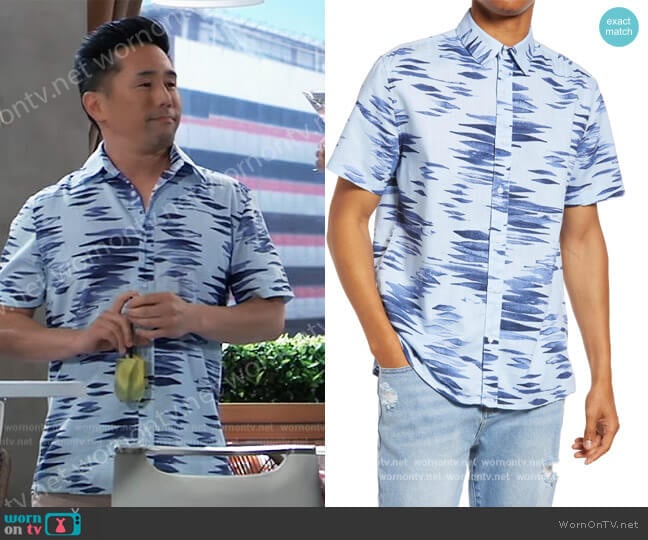 Topman Short Sleeve Cotton Button-Up Shirt