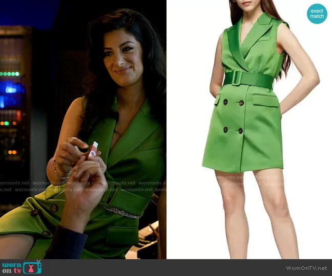 Topshop Satin Sleeveless Blazer Dress worn by Beth Ann McGann (Ayden Mayeri) on I Love That For You