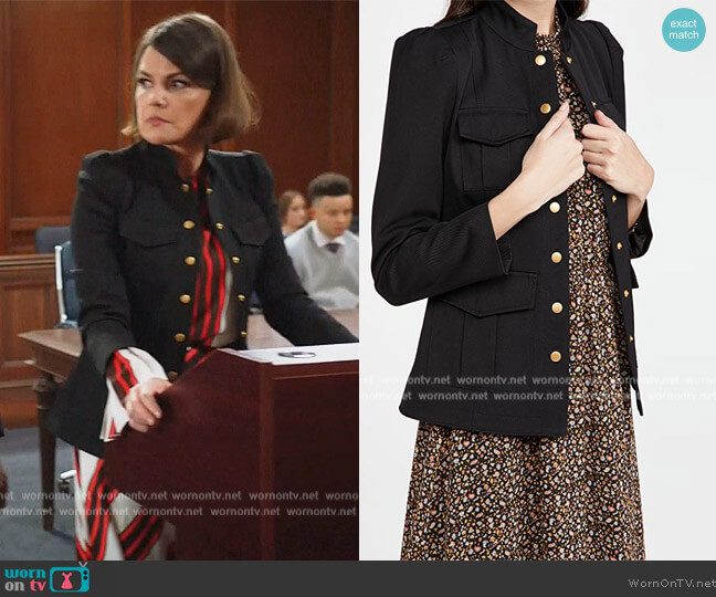 Tory Burch Sergeant Pepper Jacket worn by Maggie Palmer (Suzanne Cryer) on All Rise