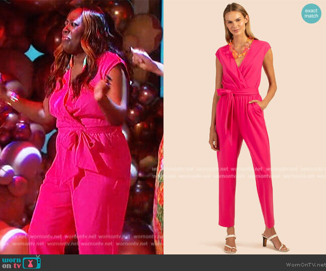 Trina Turk Sand Dune Jumpsuit worn by Sheryl Underwood on The Talk
