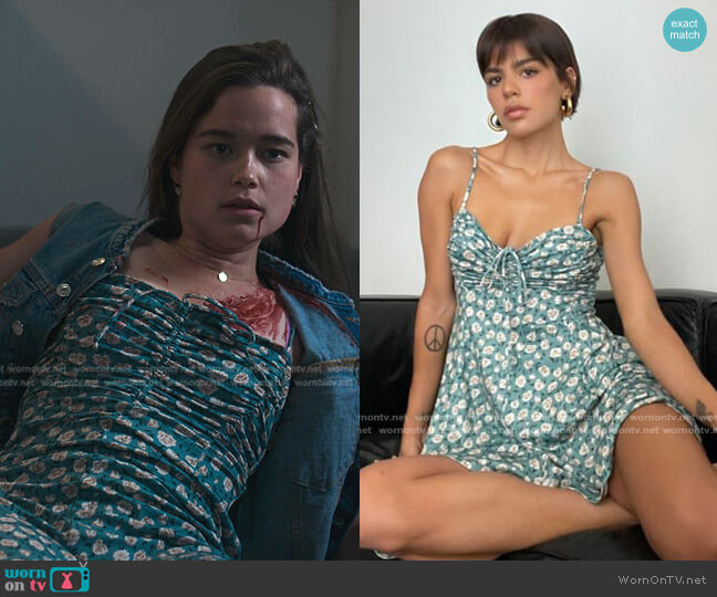 Urban Outfitters Dasha Ruched Bodice Mini Dress worn by Juliette Fairmont (Sarah Catherine Hook) on First Kill