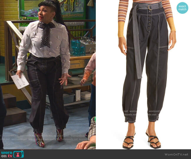 Ulla Johnson Charline Pants worn by Raven Baxter (Raven-Symoné) on Ravens Home