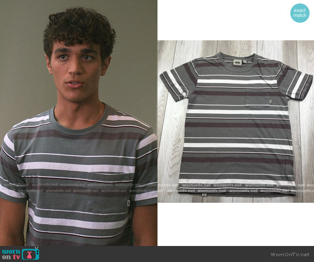 Vans Off The Wall Striped Pocket Tee