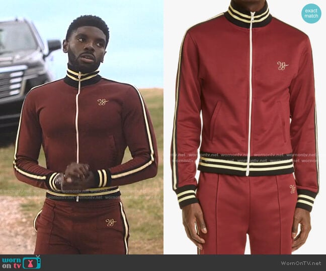 Wales Bonner Studio Logo Track Jacket worn by Tom Swift (Tian Richards) on Tom Swift