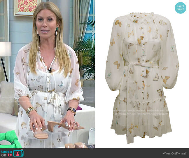 Zamattio Butterfly Print Dress worn by Jill Martin on Today