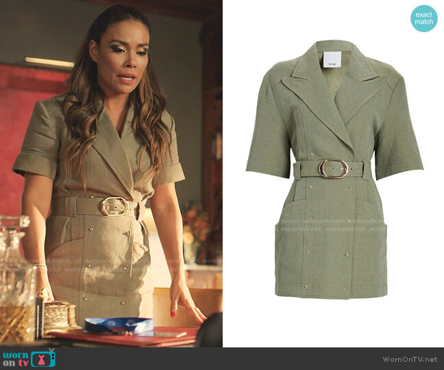 Acler Dunstan Belted Mini Dress worn by Cristal Jennings (Daniella Alonso) on Dynasty