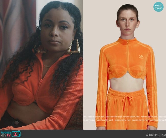 Adidas X Jeremy Scott Track top worn by Tiffany (Hannaha Hall) on The Chi