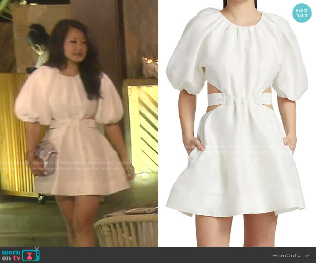 Aje Psychedelia Cutout Mini Dress worn by Crystal Kung Minkoff on The Real Housewives of Beverly Hills