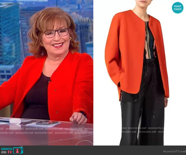 Akris Punto Virgin Wool Casual Coat worn by Joy Behar on The View