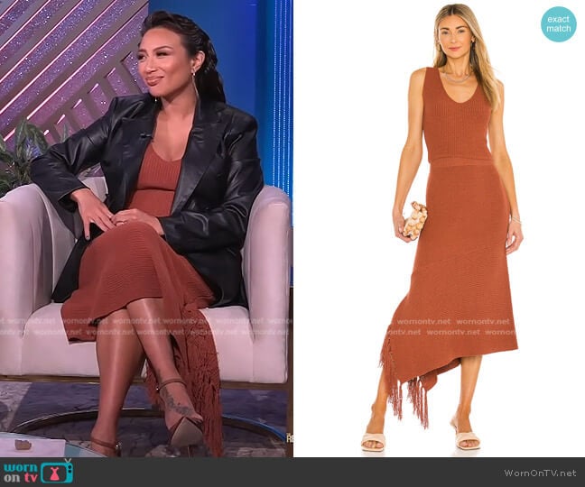 A.L.C. Costello Skirt worn by Jeannie Mai on The Real