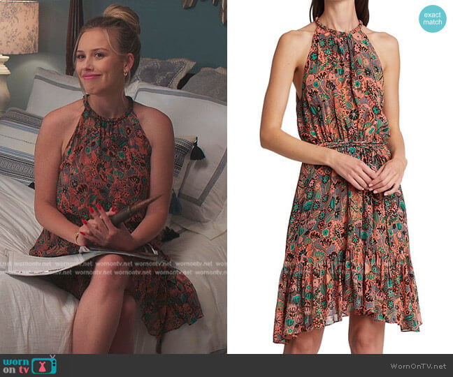 A.L.C. Kaplan Halter Dress worn by Elinor (Gracie Dzienny) on First Kill