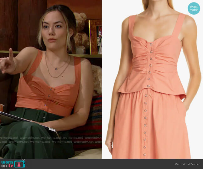 A.L.C. Lilah Top worn by Hope Logan (Annika Noelle) on The Bold and the Beautiful
