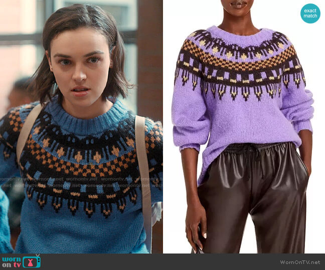 A.L.C. Oakley Sweater worn by Lucy (Ava Capri) on Love Victor