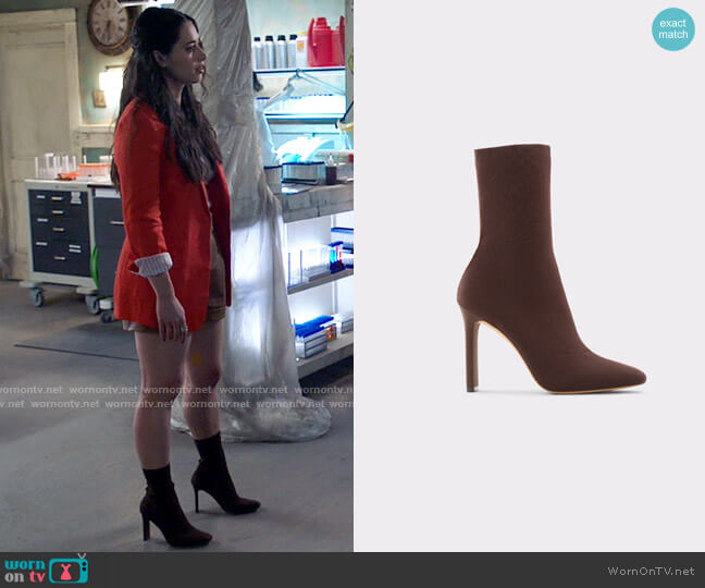Aldo Delylah Boot in Dark Brown worn by Liz Ortecho (Jeanine Mason) on Roswell New Mexico