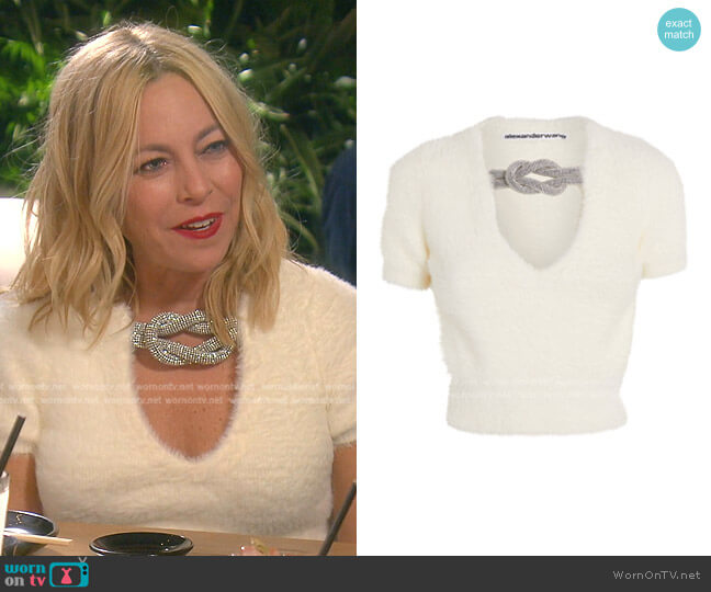 Alexander Wang Crystal-Embellished Knot Top worn by Sutton Stracke on The Real Housewives of Beverly Hills