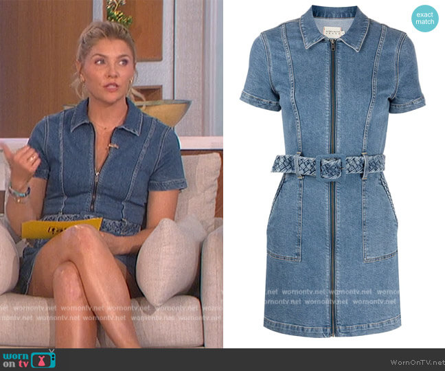Alice + Olivia Gorgeous Denim Dress worn by Amanda Kloots on The Talk