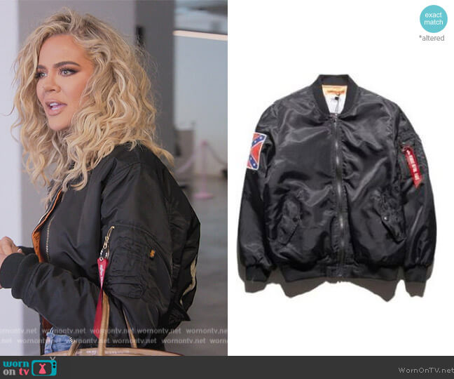 Alpha Industries Yeezy Tour MA-1 Bomber Jacket worn by Khloe Kardashian (Khloe Kardashian) on The Kardashians