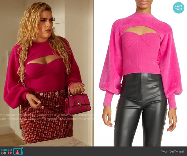 Amur Juliana Cutout Bustier Knit Top worn by Summer Dutkowsky (Busy Philipps) on Girls5eva