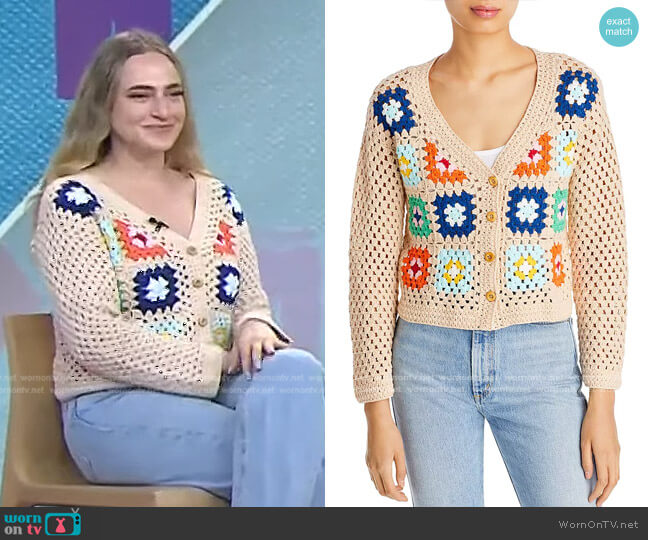 Aqua Crocheted Cardigan