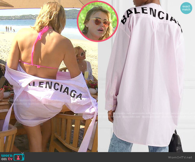 Balenciaga New Swing Shirt worn by Diana Jenkins on The Real Housewives of Beverly Hills