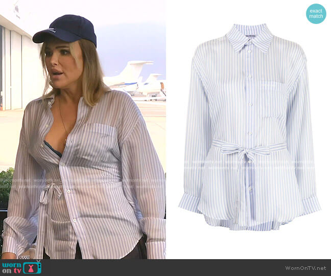 Balenciaga Tie-Waist Shirt worn by Diana Jenkins on The Real Housewives of Beverly Hills