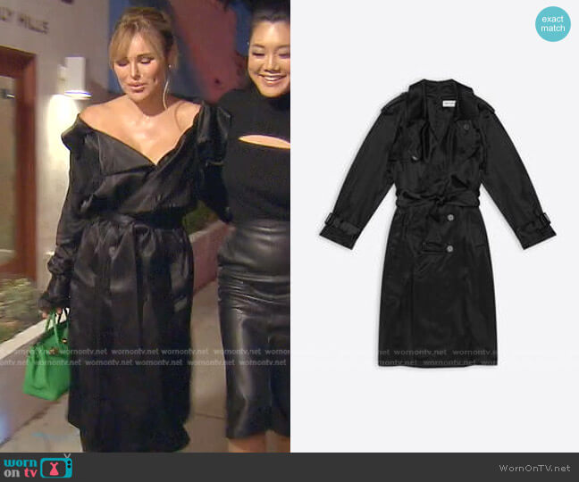 Balenciaga Evening Trench Dress worn by Diana Jenkins on The Real Housewives of Beverly Hills