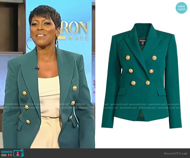 Balmain Fitted Double-Breasted Jacket worn by Tamron Hall on Tamron Hall Show