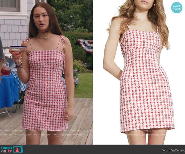 Bardot Klara Gingham Minidress worn by Belly Conklin (Lola Tung) on The Summer I Turned Pretty