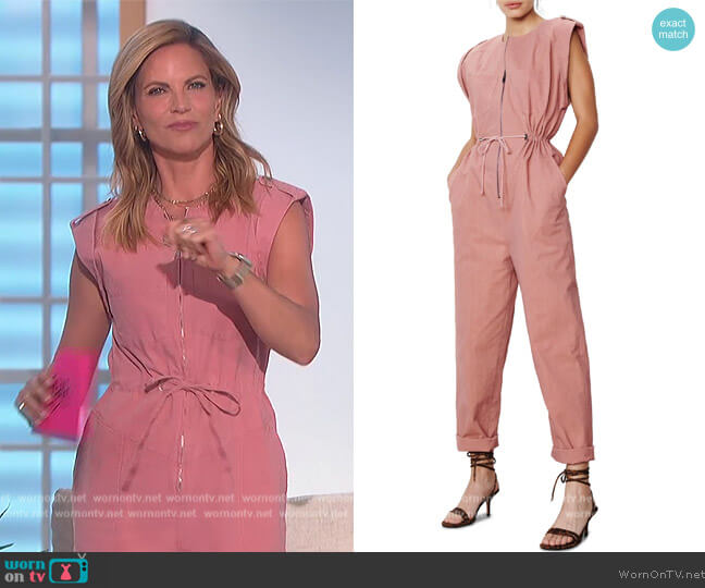 Ba&sh Alia Jumpsuit worn by Natalie Morales on The Talk