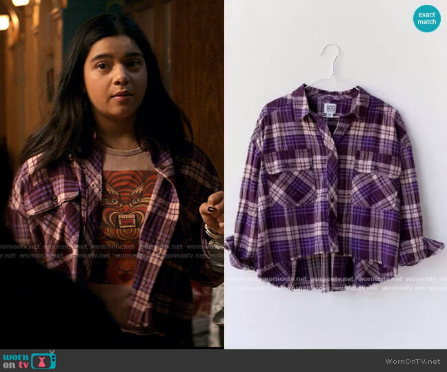 BDG Rayne Flannel Plaid Shirt worn by Kamala Khan (Iman Vellani) on Ms. Marvel