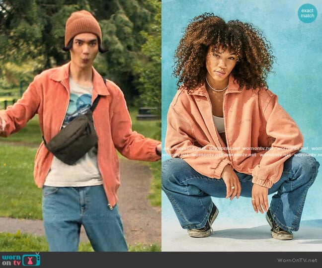BDG Corduroy Harrington Jacket worn by Tao Xu (William Gao) on Heartstopper
