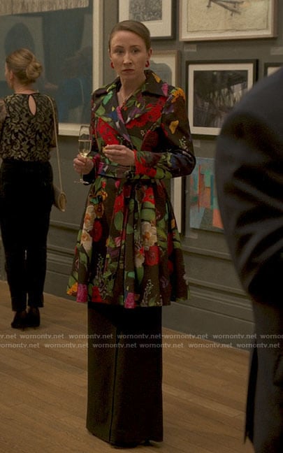 Becky’s (stolen) floral coat on Chloe