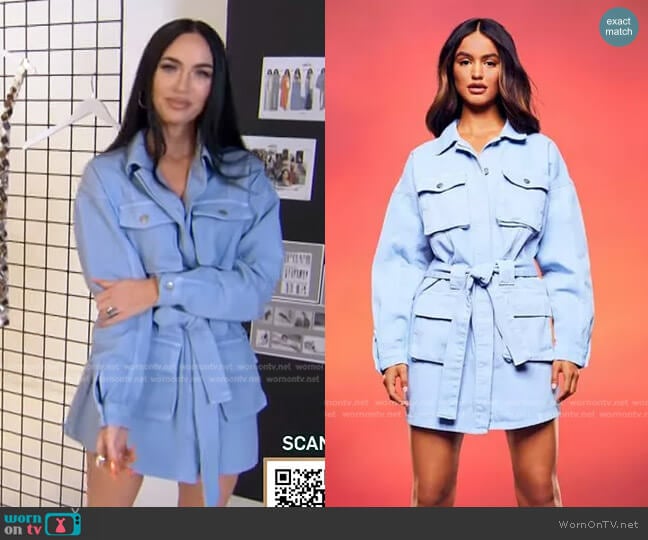Megan Fox x Boohoo Premium Utility Pocket Shacket Dress