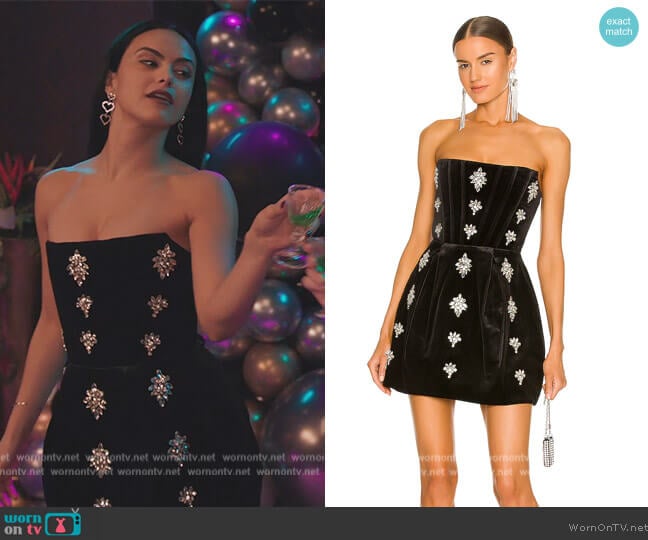 Bronx and Banco Maraya Diamond Mini Dress worn by Veronica Lodge (Camila Mendes) on Riverdale