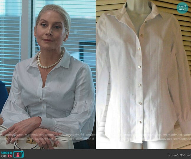 Brooks Brothers Rose Print Blouse worn by Margot (Elizabeth Mitchell) on First Kill