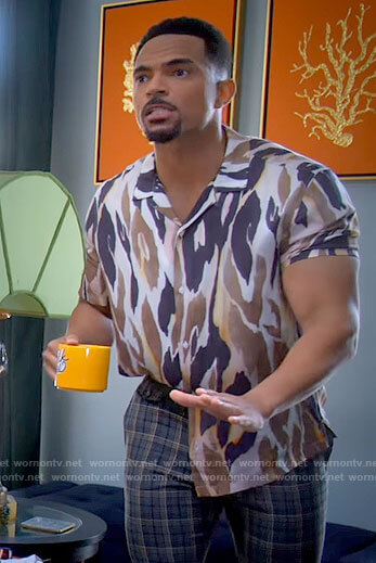 Calvin’s flame print shirt on Tyler Perrys Sistas