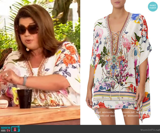 Camilla Floral Lace-Up Minidress worn by Ana Navarro on The View