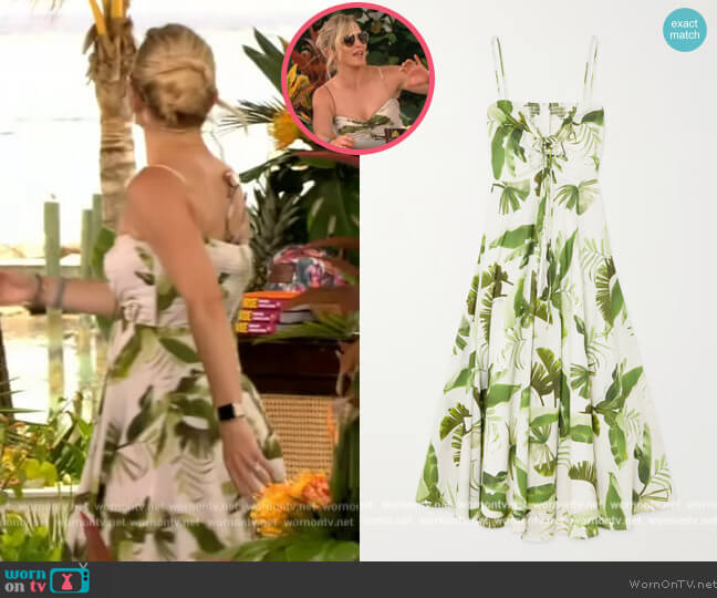 Cara Cara Maidstone tie-detailed printed cotton-voile midi dress worn by Sara Haines on The View