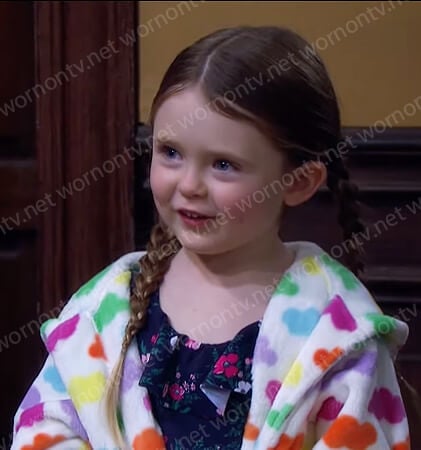 Charlotte’s cloud print robe on Days of our Lives