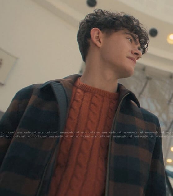 Charlie’s checked jacket on Heartstopper