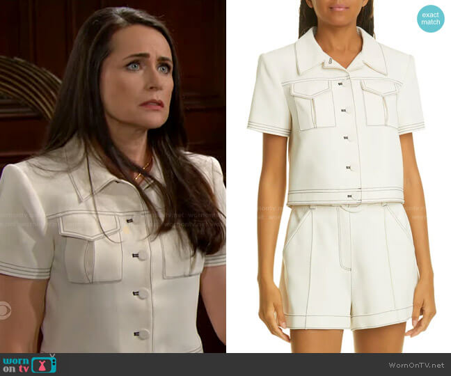 Cinq a Sept Coco Jacket worn by Quinn Fuller (Rena Sofer) on The Bold and the Beautiful