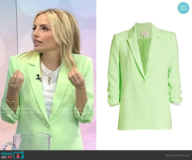 Cinq a Sept Khloe Crepe Ruched Blazer