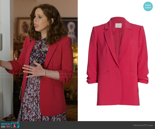 Cinq a Sept Khloe Blazer in Raspberry worn by Joanna Gold (Vanessa Bayer) on I Love That For You