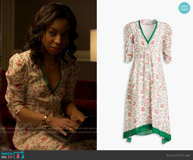 Claudie Pierlot Rolina Dress worn by Livia Fulton (Pippa Bennett-Warner) on Chloe