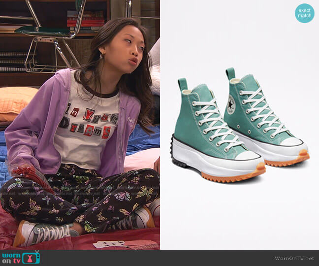 Converse Run Star Hike High Top Platform Sneaker worn by Ivy (Emmy Liu-Wang) on Ravens Home