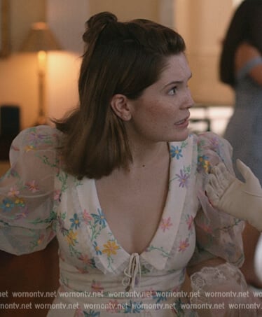 Darah’s white floral mesh dress on The Summer I Turned Pretty