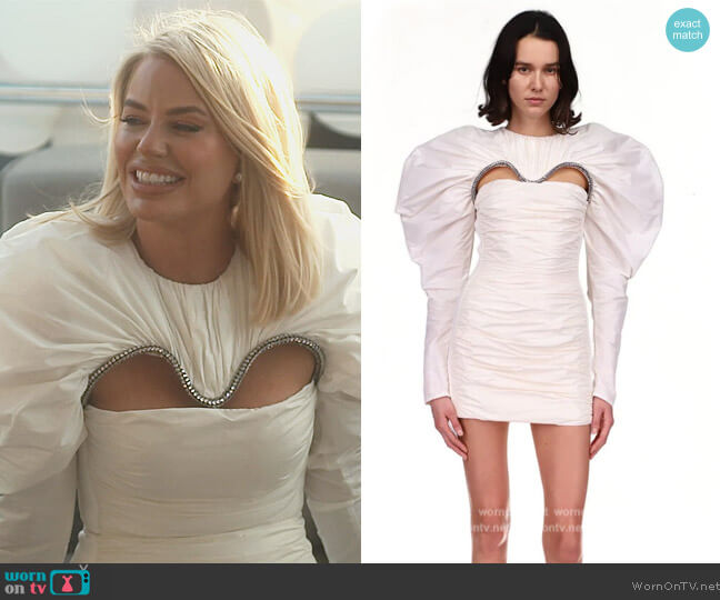 David Koma Puff Sleeve Taffeta Mini Dress worn by Caroline Stanbury (Caroline Stanbury) on The Real Housewives of Dubai