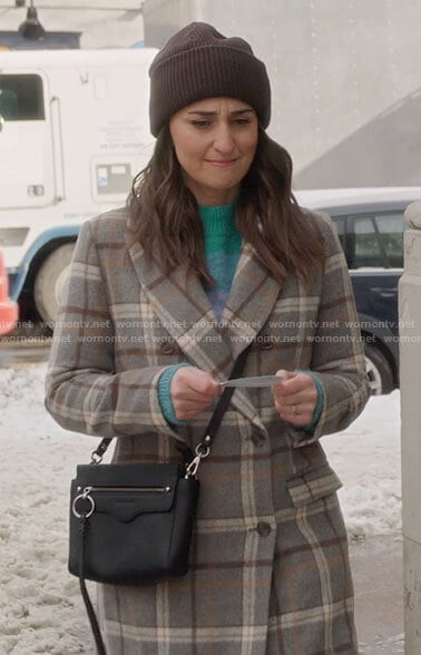 Dawn’s grey plaid coat on Girls5eva