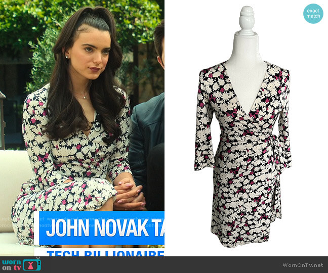 Diane von Furstenberg Julian Wrap Dress worn by Hailey (Dylan Gelula) on Loot
